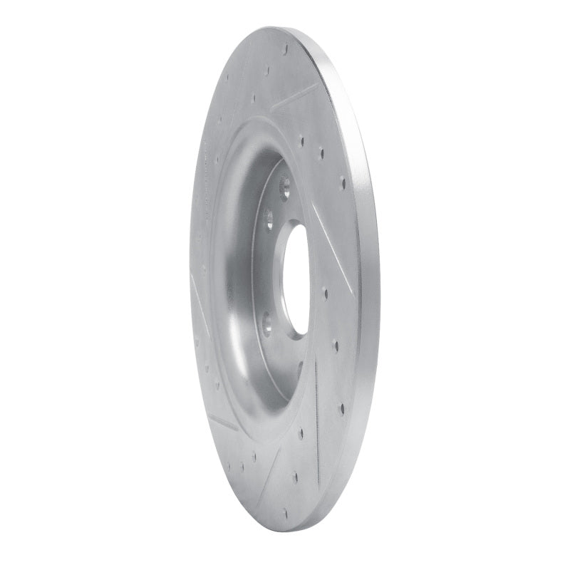 R1 Concepts R1 17-25 Chrysler Voyager Rear Right Drilled & Slotted Silver Brake Rotor