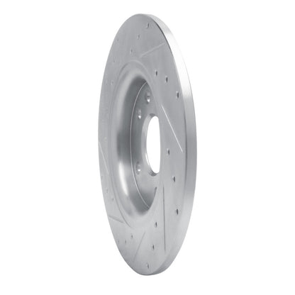 R1 Concepts R1 17-25 Chrysler Voyager Rear Right Drilled & Slotted Silver Brake Rotor