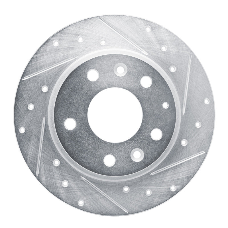 R1 Concepts R1 14-25 Mazda 3 Rear Right Drilled & Slotted Silver Brake Rotor