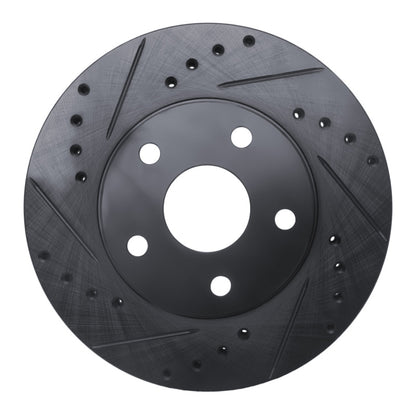R1 Concepts R1 92-95 Toyota MR2 Front Left Drilled & Slotted Black Brake Rotor