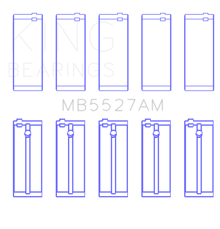 King Engine Bearings King GM DOHC 16 Valve/SOHC 8 Valve / Toyota SOHC 8 Valve/DOHC 16 Valve (Size STD) Main Bearing Set
