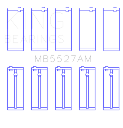 King Engine Bearings Toyota 2A/3A/4A Crankshaft Main Bearing Set