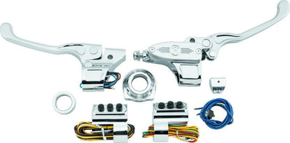 Performance Machine 9/16in Hand Control Set Hyd - Chrome