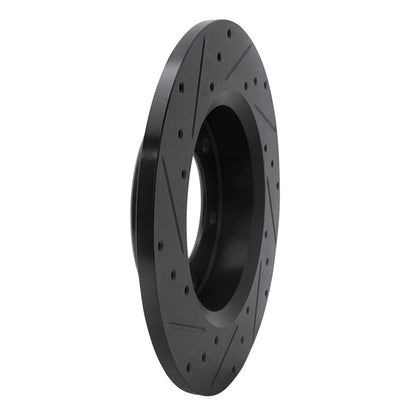 R1 Concepts R1 81-85 Toyota 4Runner Front Right Drilled & Slotted Black Brake Rotor