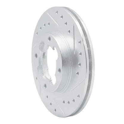 R1 Concepts R1 87-94 Subaru Justy Front Right Drilled & Slotted Silver Brake Rotor