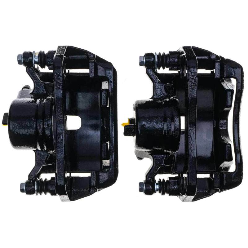 PowerStop Power Stop 02-04 Honda CR-V Front Black Caliper - Pair w/Bracket