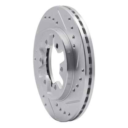 R1 Concepts R1 85-97 Nissan D21 Pickup RWD (4 Cyl Excl HD) Front Right Drill & Slot Silver Brake Rotor