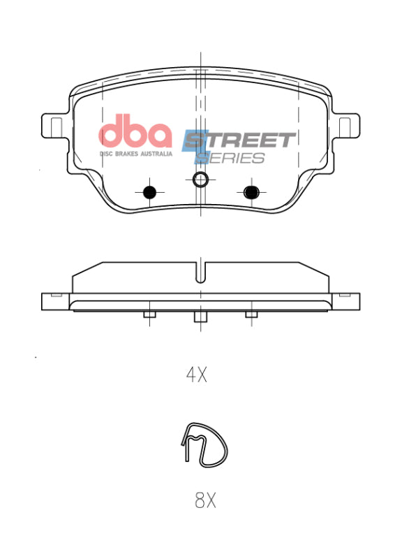 DBA 19-22 Mercedes-Benz A220 Street Series Rear Brake Pads
