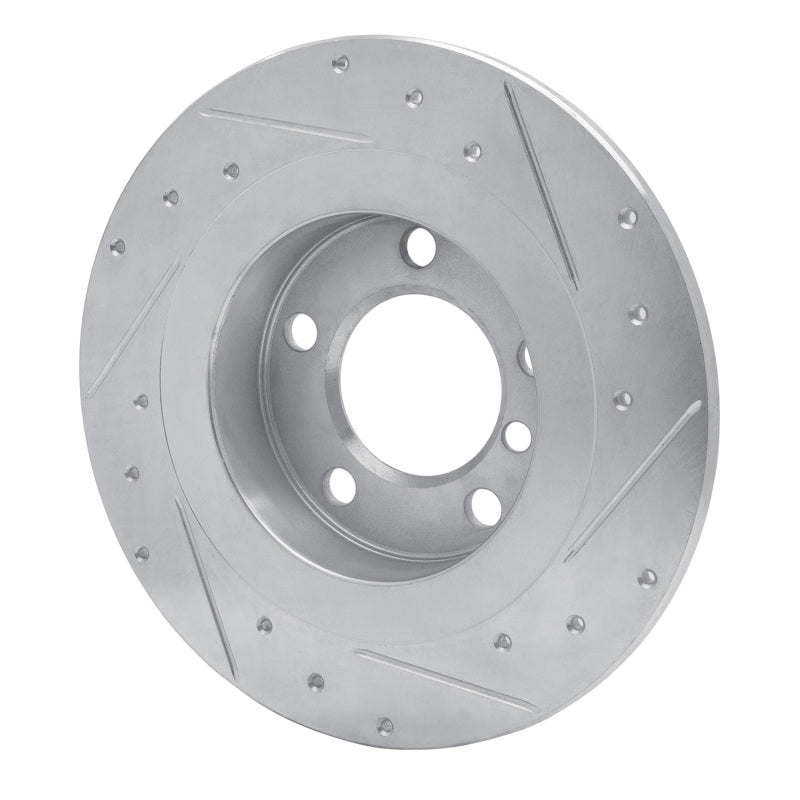 R1 Concepts R1 13-16 Mini Cooper Countryman Rear Left Drilled & Slotted Silver Brake Rotor
