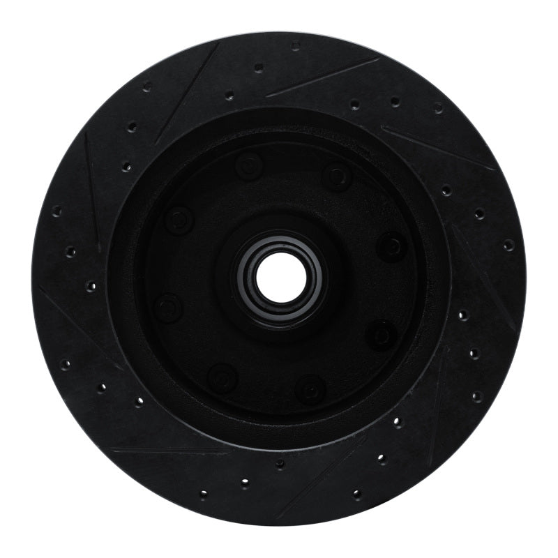 R1 Concepts R1 78-97 Dodge B200 / B200 Van / B250 Front Right Drilled & Slotted Black Brake Rotor