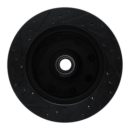 R1 Concepts R1 78-97 Dodge B200 / B200 Van / B250 Front Right Drilled & Slotted Black Brake Rotor