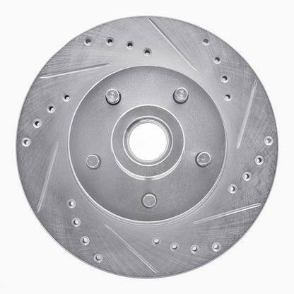 R1 Concepts R1 1973-1989 Chrysler CORDOBA Front Right Drilled & Slotted Silver Brake Rotor