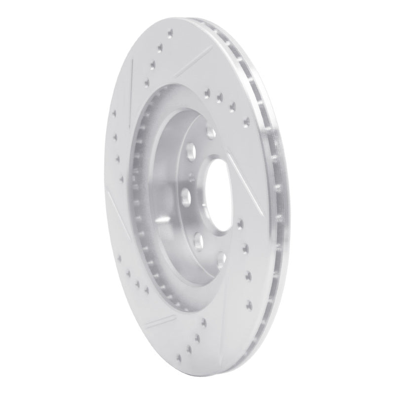 R1 Concepts R1 00-05 Toyota MR2 Spyder Rear Right Drilled & Slotted Silver Brake Rotor