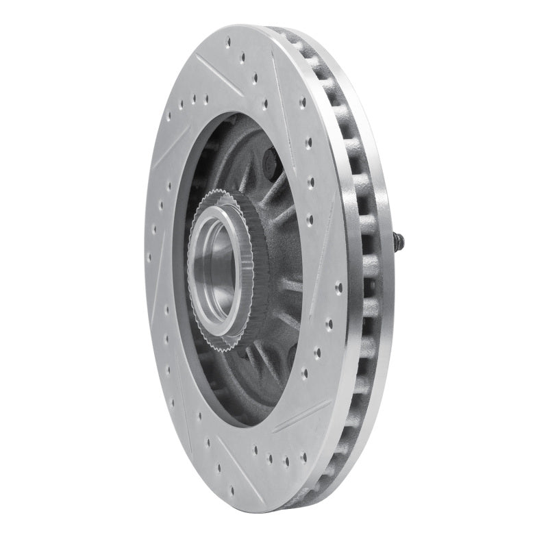 R1 Concepts R1 99-04 Ford Expedition Front Left Drilled & Slotted Silver Brake Rotor