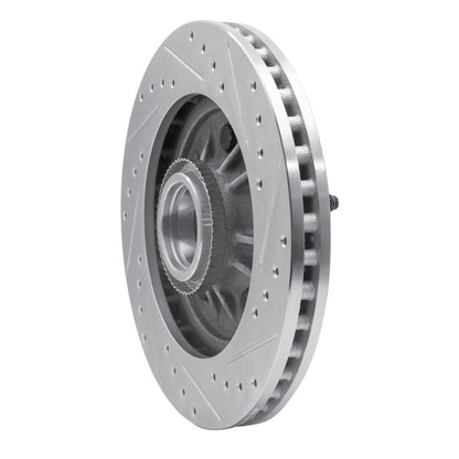 R1 Concepts R1 99-04 Ford Expedition Front Left Drilled & Slotted Silver Brake Rotor