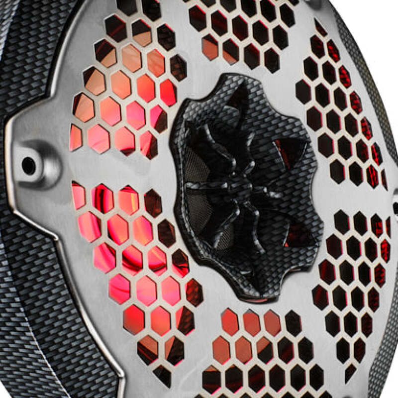 DS18 NXL-M Series Spkr w/ RGB LED Lights 6.5in 2-Way 125 Watts RMS 4 ohm Black Crbn Fiber w/ Cover