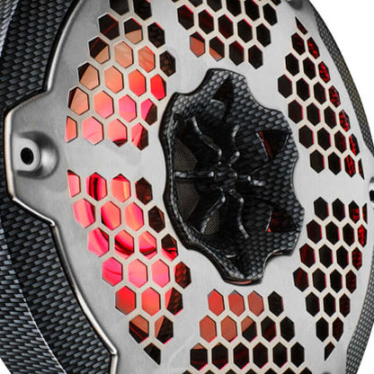 DS18 NXL-M Series Spkr w/ RGB LED Lights 6.5in 2-Way 125 Watts RMS 4 ohm Black Crbn Fiber w/ Cover
