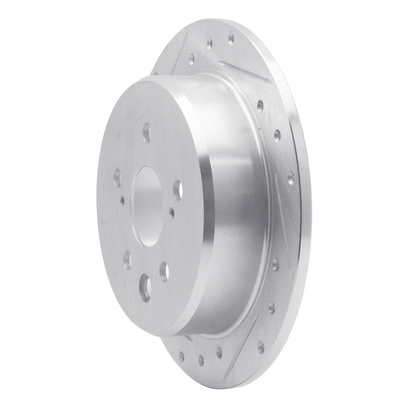 R1 Concepts R1 06-15 Lexus IS250 Rear Left Drilled & Slotted Silver Brake Rotor