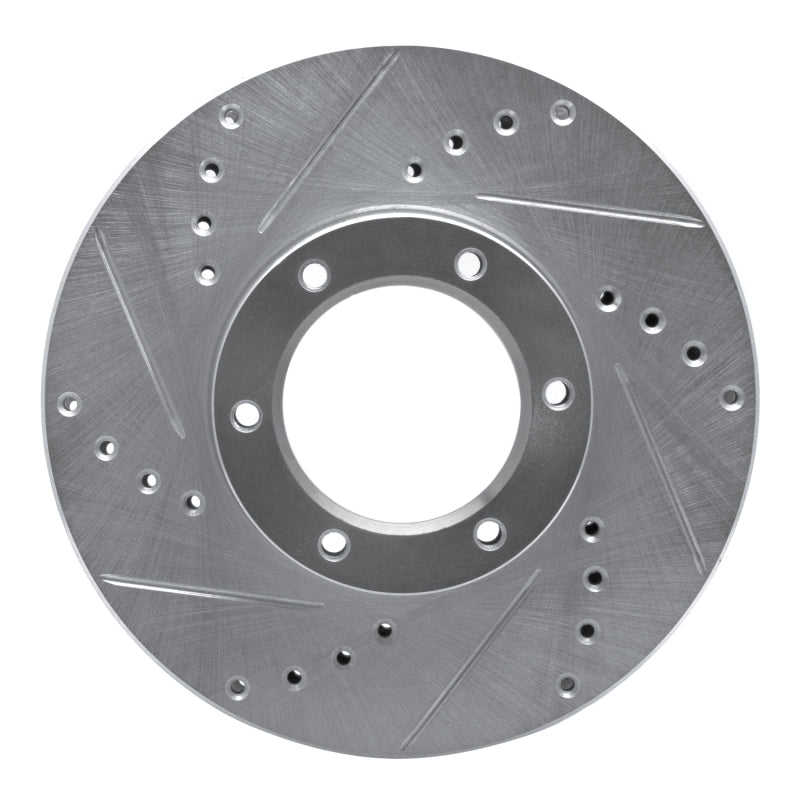 R1 Concepts R1 89-93 Toyota Pickup Front Left Drilled & Slotted Silver Brake Rotor