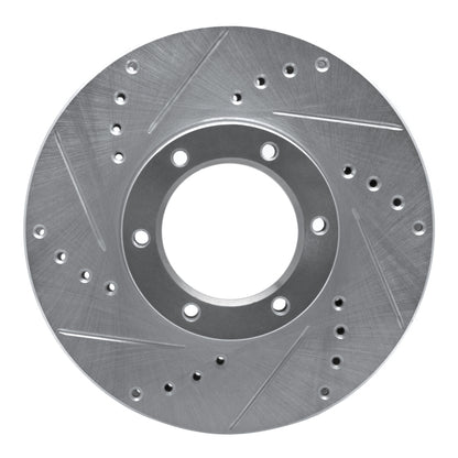 R1 Concepts R1 89-93 Toyota Pickup Front Left Drilled & Slotted Silver Brake Rotor