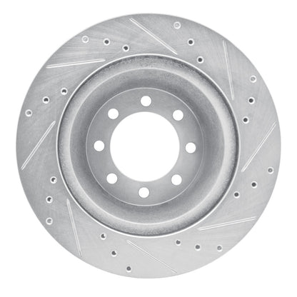 R1 Concepts R1 68-76 Ford F-350 2WD (Excl Super Duty) Front Right Drilled & Slotted Silver Brake Rotor