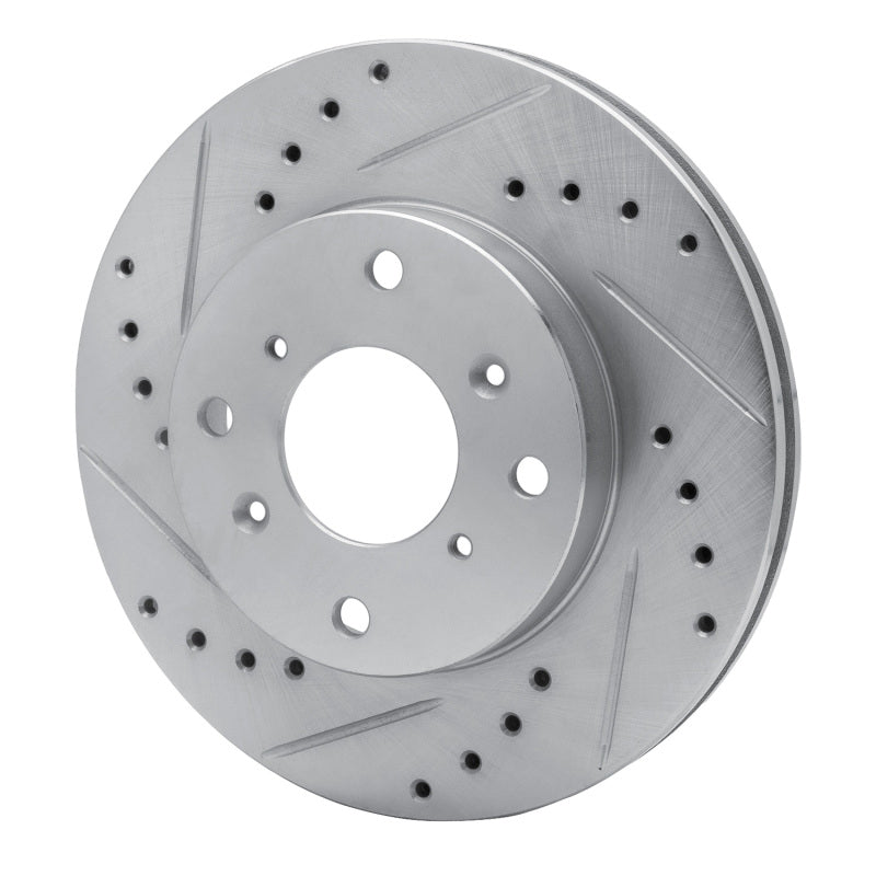 R1 Concepts R1 98-02 Acura CL Front Left Drilled & Slotted Silver Brake Rotor
