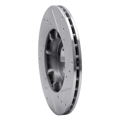 R1 Concepts R1 85-94 Subaru RX Front Left Drilled & Slotted Silver Brake Rotor