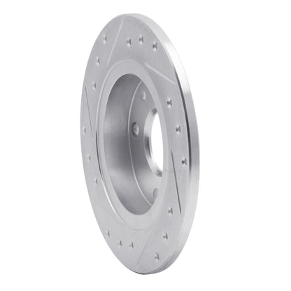 R1 Concepts R1 90-93 Mazda Miata Rear Right Drilled & Slotted Silver Brake Rotor