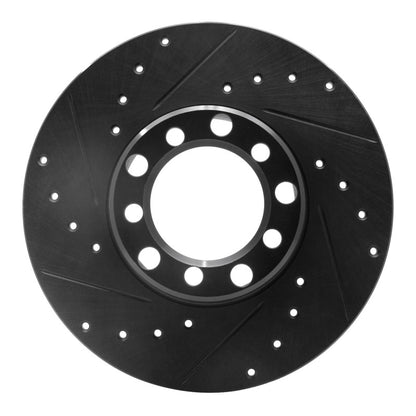 R1 Concepts R1 68-76 Mercedes-Benz 220 Front Left Drilled & Slotted Black Brake Rotor