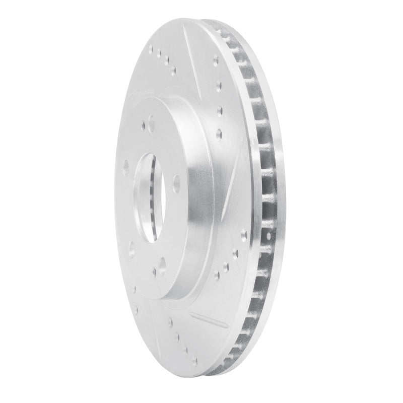 R1 Concepts R1 00-24 Chrysler SEBRING Front Right Drilled & Slotted Silver Brake Rotor
