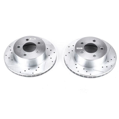 PowerStop Power Stop 90-99 Jeep Cherokee Front Evolution Drilled & Slotted Rotors - Pair
