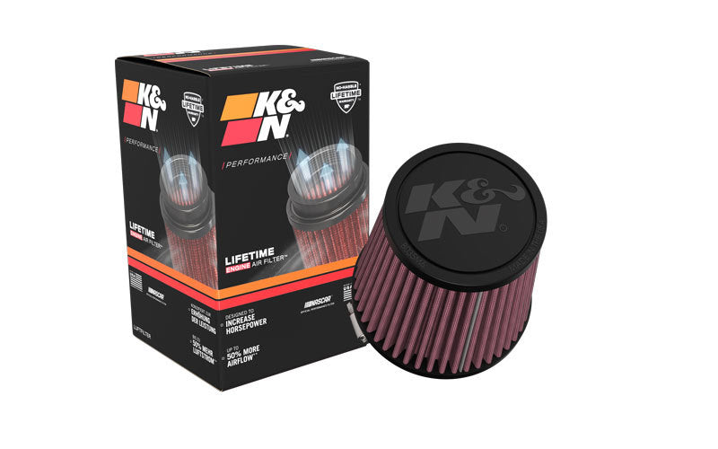 K&N Engineering K&N Universal Clamp-On Air Filter 3in FLG /4 1/2in B / 3 1/2in T / 4 3/8in H