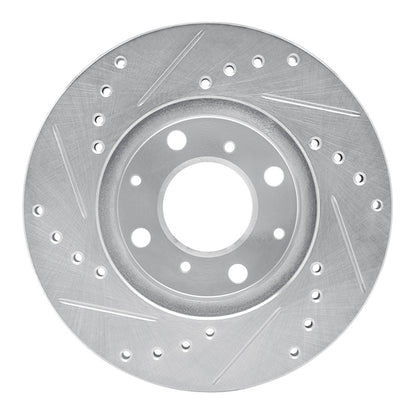 R1 Concepts R1 86-91 Acura Integra Front Right Drilled & Slotted Silver Brake Rotor
