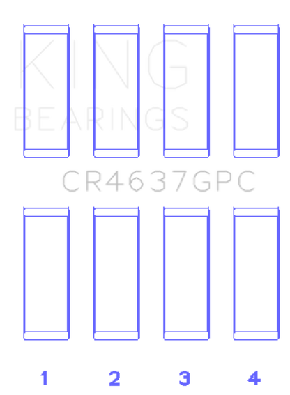 King Engine Bearings Audi BYT/ CDNC/ CCZD/ CPSA (Size 0.26) Connecting Rod Bearing Set