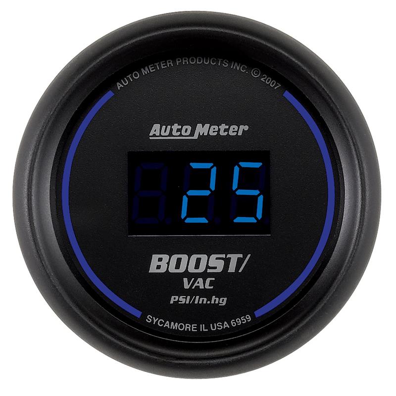 Autometer Cobalt Digital 52.4mm Black Vacuum/Boost Gauge