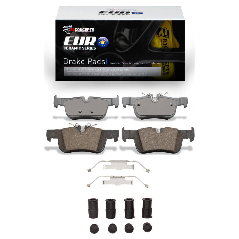 R1 Concepts R1 14-25 BMW i3 Rear Euro Ceramic Brake Pads & Hardware Kit