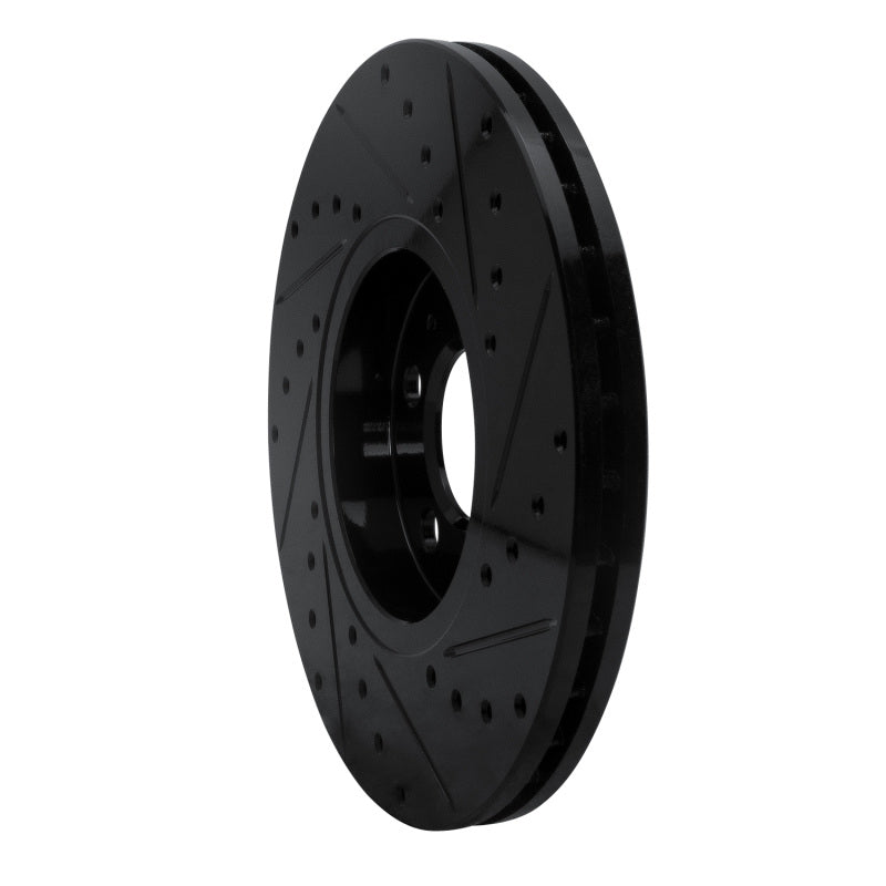 R1 Concepts R1 98-18 Audi A1 (Mexico) Front Left Drilled & Slotted Black Brake Rotor