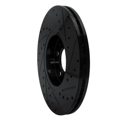 R1 Concepts R1 98-18 Audi A1 (Mexico) Front Left Drilled & Slotted Black Brake Rotor