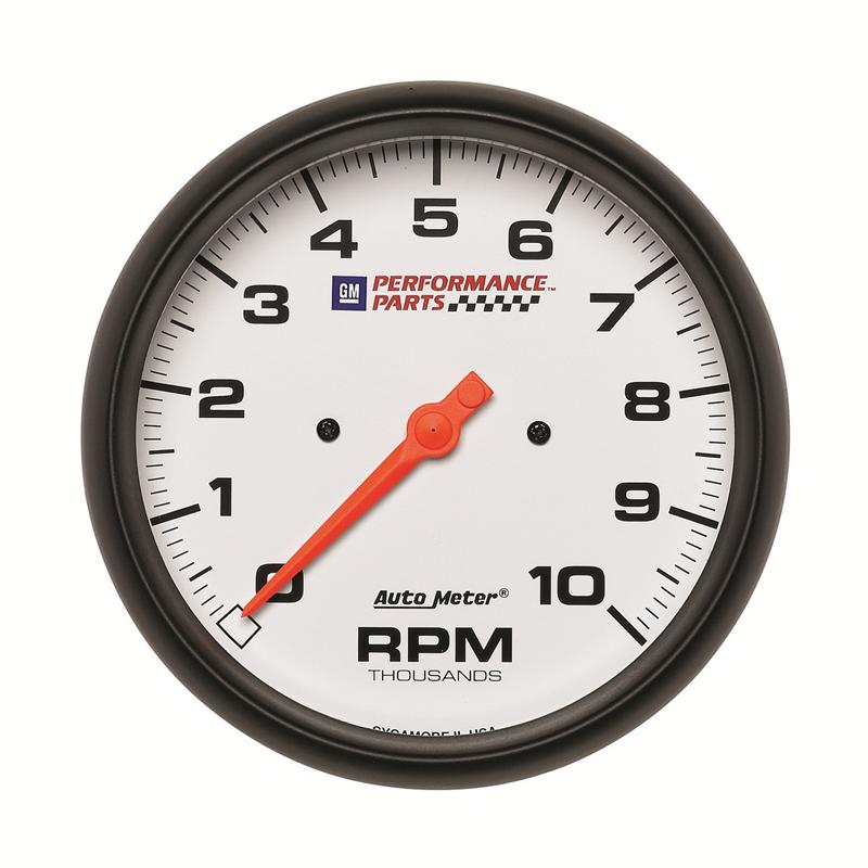 AutoMeter Gauge Speedometer 5in. 160MPH Elec. Programmable Chevy Red Bowtie White
