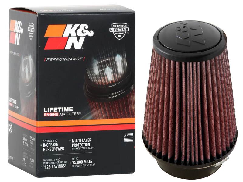 K&N Engineering K&N Universal Clamp-On Air Filter 4in FLG / 6in B / 4in T / 7in H