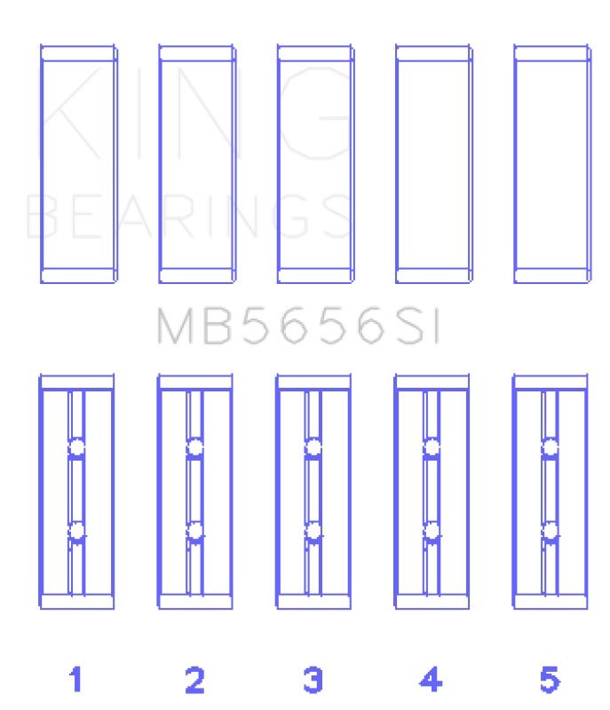 King Engine Bearings Toyota 1Zr-Fe (Size +0.25mm) Main Bearing Set