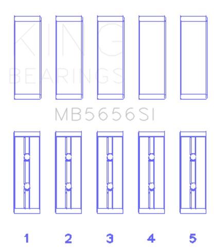 King Engine Bearings Toyota 1Zr-Fe (Size +0.50mm) Main Bearing Set