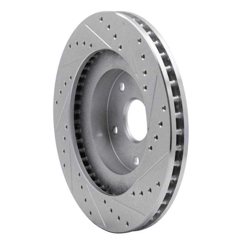 R1 Concepts R1 92-97 Subaru SVX Front Left Drilled & Slotted Silver Brake Rotor