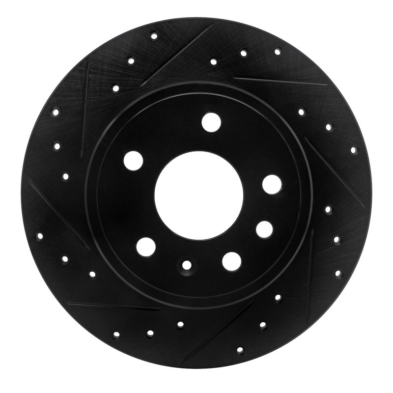 R1 Concepts R1 97-08 Chevrolet ASTRA (Mexico) Rear Left Drilled & Slotted Black Brake Rotor