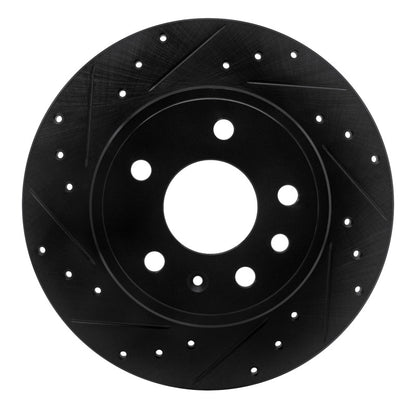R1 Concepts R1 97-08 Chevrolet ASTRA (Mexico) Rear Left Drilled & Slotted Black Brake Rotor
