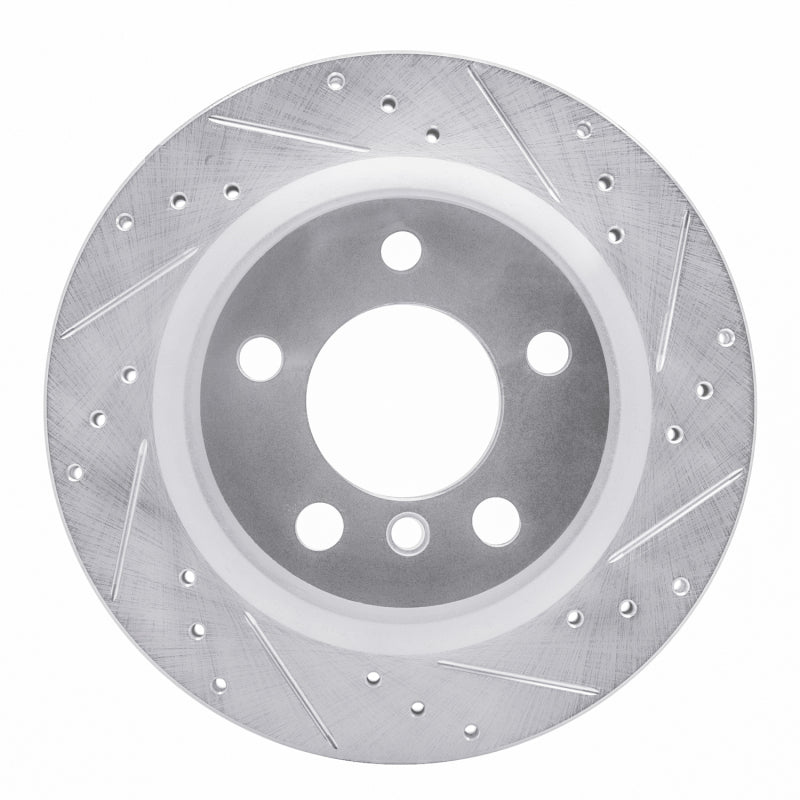 R1 Concepts R1 06-21 BMW 230I Rear Right Drilled & Slotted Silver Brake Rotor