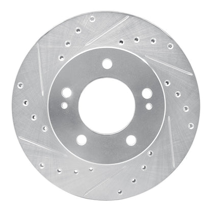 R1 Concepts R1 83-89 Chrysler Conquest Front Left Drilled & Slotted Silver Brake Rotor