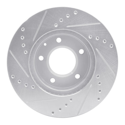 R1 Concepts R1 92-95 Mazda MPV Front Right Drilled & Slotted Silver Brake Rotor