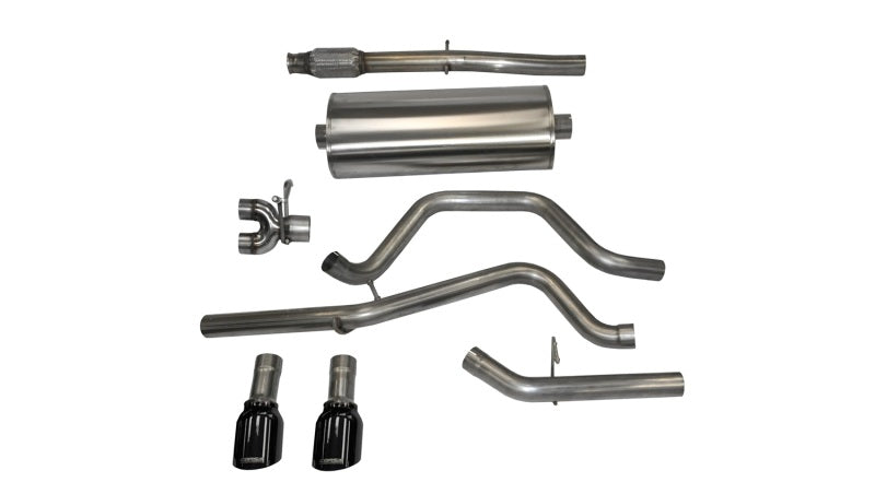 CORSA Performance Corsa 2014-2019 C Sierra/Chevy Silv 1500 Crew Cab/Std. Bed 5.3L V8 Black Sport Dual Rear CB Exhaust
