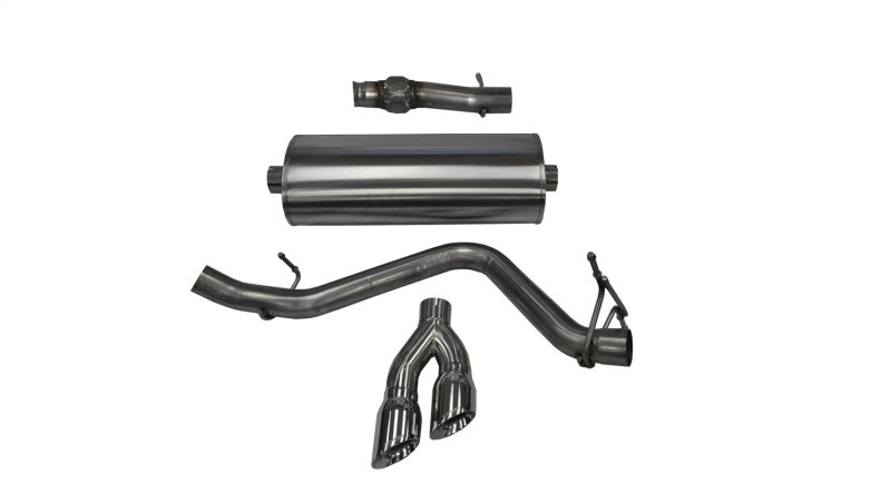 CORSA Performance Corsa 14-19 GMC Sierra/Chevy Silv 1500 Reg. Cab/Std. Bed 5.3L V8 Polished  Single Side CB Exhaust